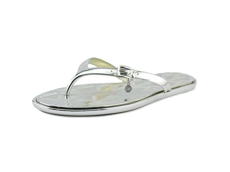 michael kors flip flops silber|michael kors platform flip flops.